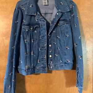 Disney Blue Denim Jacket with Minnie Mouse Motif